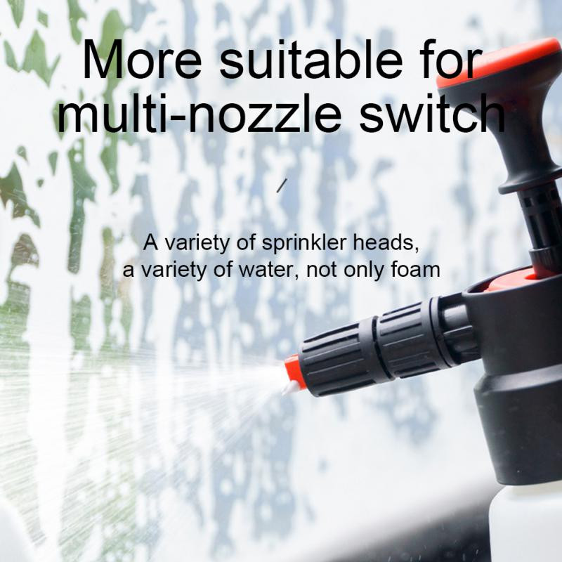 Pulverizator de spumă de spălat auto de 2L cu 3 duze Lance de spumă Udarea florilor Pistol de pulverizare cu apă Generator de spumă pentru curățarea bucătăriei de acasă