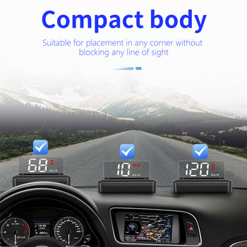 G100 Car HUD HD Head-UP Display Projector Ταχύμετρο GPS Οδηγός ταχύτητας Συναγερμός κόπωσης οδήγηση Καθολικός έξυπνος μετρητής για αυτοκίνητο