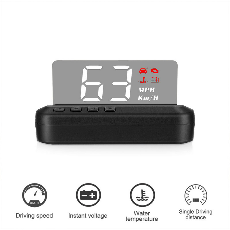G100 Car HUD HD Head-UP Display Proiector Vitezometru GPS Ghid de viteză Alarma Oboseală Conducere Indicator universal inteligent pentru mașină
