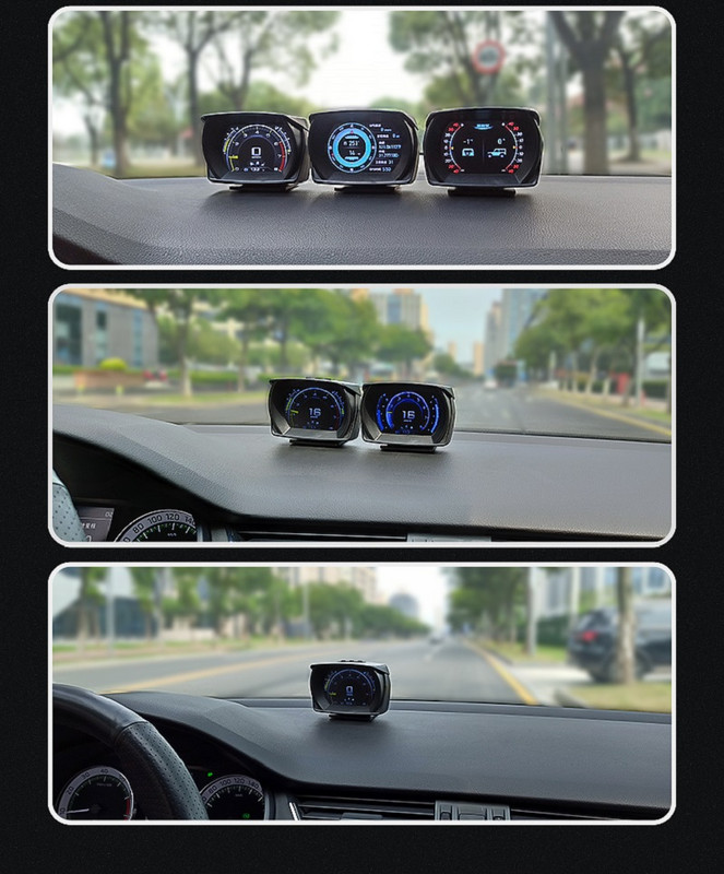 A700 Auto Gauge GPS+OBD+MEMS HUD Head Up Display Vitezometru pentru computer pentru mașină Contor de înclinare cu afișaj LCD Accesorii auto