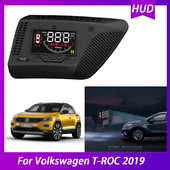 HUD Auto Car Head Up Display HD Parbriz Viteză Proiector Alarmă de securitate Supraviteză RPM Tensiune pentru Volkswagen T-ROC 2019