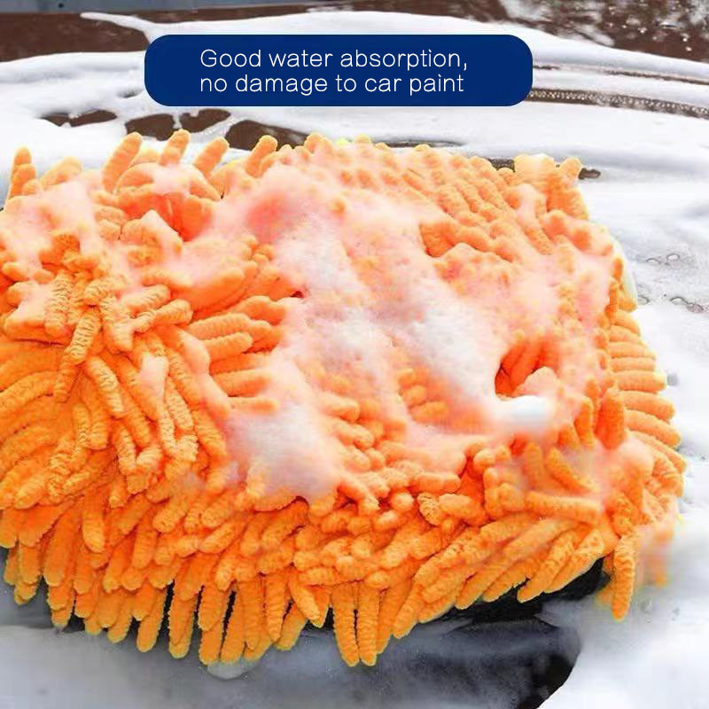 Veekindel autopesu Mikrofiibrist šenillkindad Paksud autopuhastuskindad Vaha Detailing Hari Autohooldus Kahepoolne kinnas
