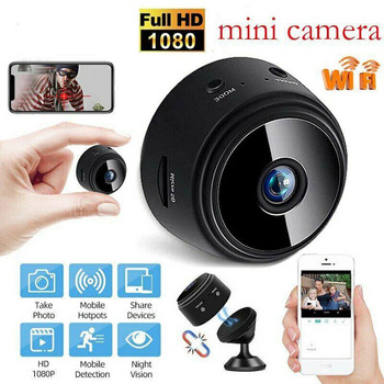 1бр A9 Безжична Wifi камера 1080p HD Motion Detection Мониторинг на домашна сигурност Видеокамера за видеонаблюдение (без змийска линия)