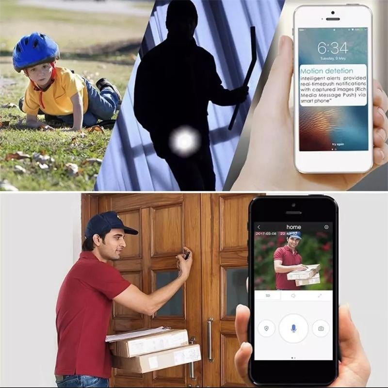 1 buc A9 Cameră Wifi fără fir 1080p HD Detectare mișcare Monitorizare securitate la domiciliu Camera video Supraveghere video (fără Snake Line)