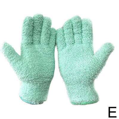 Mănuși pentru îndepărtarea prafului din microfibră pentru spălătorie auto, 2 buc. Mănuși din lână de corali pentru lucrări de gospodărie cu cinci degete, absorbante de apă, pentru păr uscat.