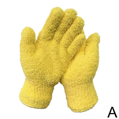 Mănuși pentru îndepărtarea prafului din microfibră pentru spălătorie auto, 2 buc. Mănuși din lână de corali pentru lucrări de gospodărie cu cinci degete, absorbante de apă, pentru păr uscat.