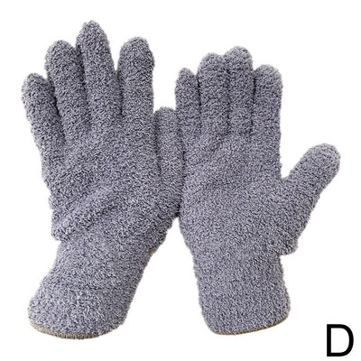 Mănuși pentru îndepărtarea prafului din microfibră pentru spălătorie auto, 2 buc. Mănuși din lână de corali pentru lucrări de gospodărie cu cinci degete, absorbante de apă, pentru păr uscat.