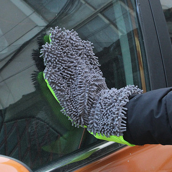 2 бр. Ултра-луксозни микрофибърни ръкавици за автомивка Инструмент за почистване на автомобили за домашна употреба Многофункционална почистваща четка Ръкавици за измиване на детайли