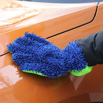 2 бр. Ултра-луксозни микрофибърни ръкавици за автомивка Инструмент за почистване на автомобили за домашна употреба Многофункционална почистваща четка Ръкавици за измиване на детайли