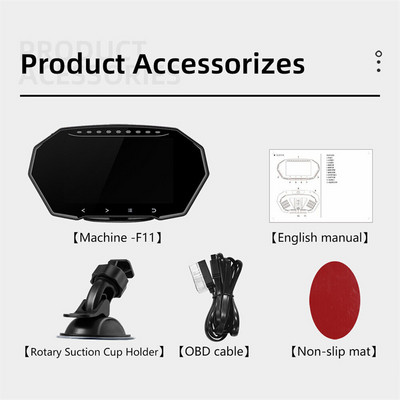 Cel mai nou 2022 HUD pentru mașină OBD2 + Afișaj GPS Head Up Display Smart Gauge Contor digital de kilometri Display LCD Contor de securitate pentru mașină Alarma electronică pentru mașină