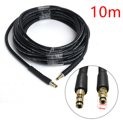 Kiváló minőségű 6M/10M mosótömlő 12mm-8,87mm csatlakozókkal nagynyomású mosóvíztisztító tömlő Karcher K2 K3 K4 K5 K sorozathoz