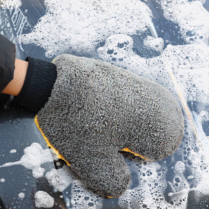 Automobilių plovimo pirštinės Minkštos koralinės vilnos pirštinės Mikropluošto Švarus Langas Durys Velvet Vandenį Sugeriančios Pirštinės Automobilių Kėbulo Plovimo reikmenys