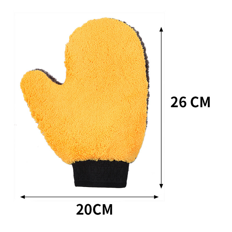 Automobilių plovimo pirštinės Minkštos koralinės vilnos pirštinės Mikropluošto Švarus Langas Durys Velvet Vandenį Sugeriančios Pirštinės Automobilių Kėbulo Plovimo reikmenys