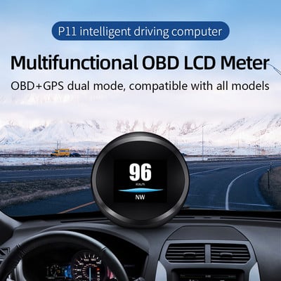 WYOBD P11 OBD HUD On-board Computer Head Up Display Tahometar automobila Turbo Tlak ulja Temperatura vode GPS Brzinomjer Dodaci za automobil