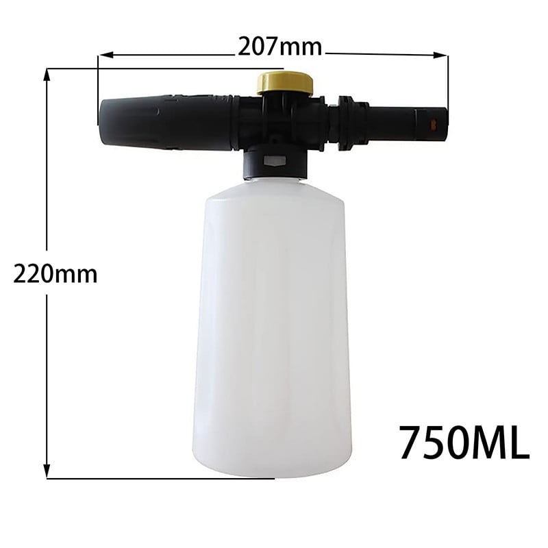 Lance de spumă de zăpadă 750 ML Mașini de spălat cu înaltă presiune Duză de pulverizare reglabilă Generator de spumă de săpun auto pentru Karcher K2 K3 K4 K5 K6 K7