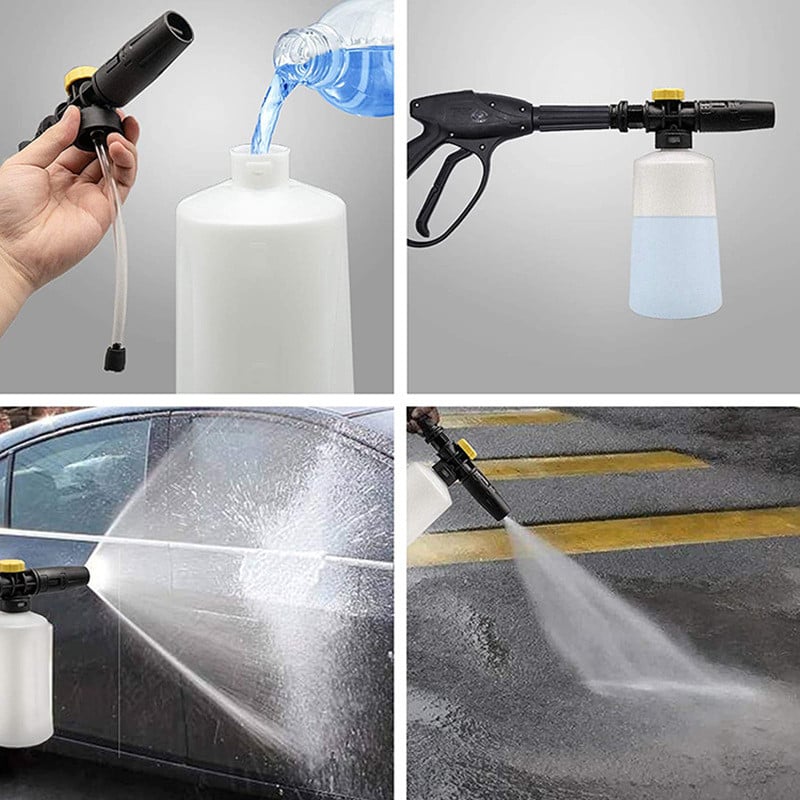 Lance de spumă de zăpadă 750 ML Mașini de spălat cu înaltă presiune Duză de pulverizare reglabilă Generator de spumă de săpun auto pentru Karcher K2 K3 K4 K5 K6 K7