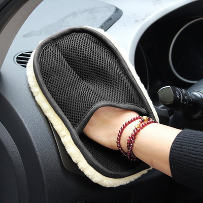 Αδιάβροχα γάντια πλυσίματος αυτοκινήτου Microfiber Chenille Thick Car Cleaning Mitt Wax Detailing Brush Auto Care Γάντι διπλής όψης