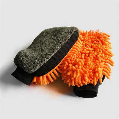 Vodootporne rukavice za pranje automobila od mikrovlakana od šenile Debela rukavica za čišćenje automobila Vosak Četka za njegu automobila Rukavica s dva lica