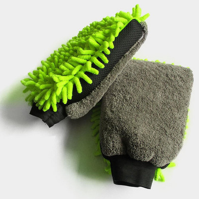 Vodootporne rukavice za pranje automobila od mikrovlakana od šenile Debela rukavica za čišćenje automobila Vosak Četka za njegu automobila Rukavica s dva lica