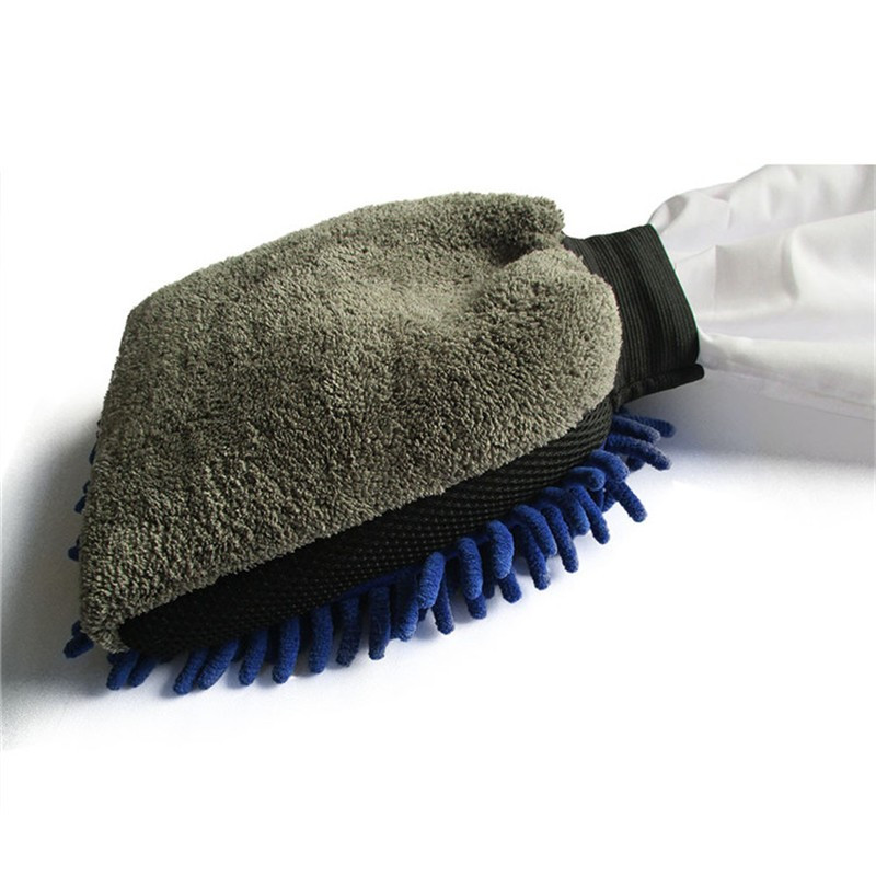 Vodootporne rukavice za pranje automobila od mikrovlakana od šenile Debela rukavica za čišćenje automobila Vosak Četka za njegu automobila Rukavica s dva lica