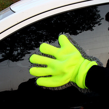 Γάντια πλυσίματος αυτοκινήτου 5 δακτύλων Μαλακό πολυλειτουργικό καθάρισμα διπλής όψης για πλύσιμο μοτοσικλετών αυτοκινήτου Πετσέτες στεγνώματος πλυντηρίου αυτοκινήτων