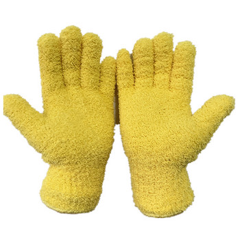 1 ζευγάρι γάντια πλυσίματος αυτοκινήτου Microfiber Coral Fleece Γάντια αφαίρεσης σκόνης Καθαρισμός Οικιακής φροντίδας απορροφητικά γάντια Γάντια για στεγνά μαλλιά