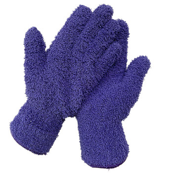 1 чифт ръкавици за автомивка Микрофибърни коралови поларени ръкавици за отстраняване на прах Почистващи домакински абсорбиращи ръкавици Ръкавици за суха коса