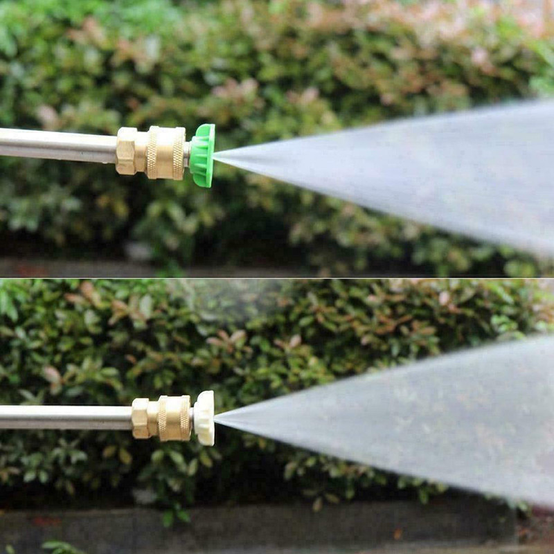 5PCS Čistač mlaznica visokotlačnog perača Brzo povezivanje Perilica automobila Raspršivač vrha Veličina otvora mlaznice Raspršivač vodeni pištolj Alati