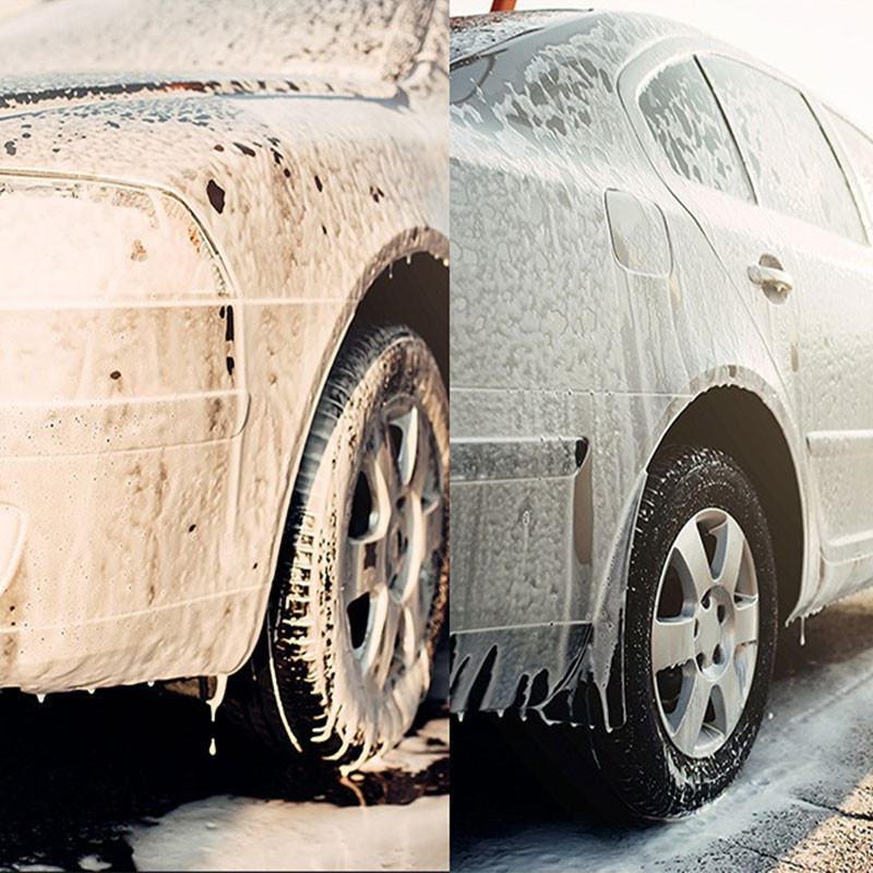 Pulverizator de spumă cu pompă de mână de 2 l, tun pneumatic de spumă manuală, spumă de zăpadă, sticla cu pulverizare pentru spălarea mașinii, curățarea geamurilor mașinii pentru spălarea mașinii acasă