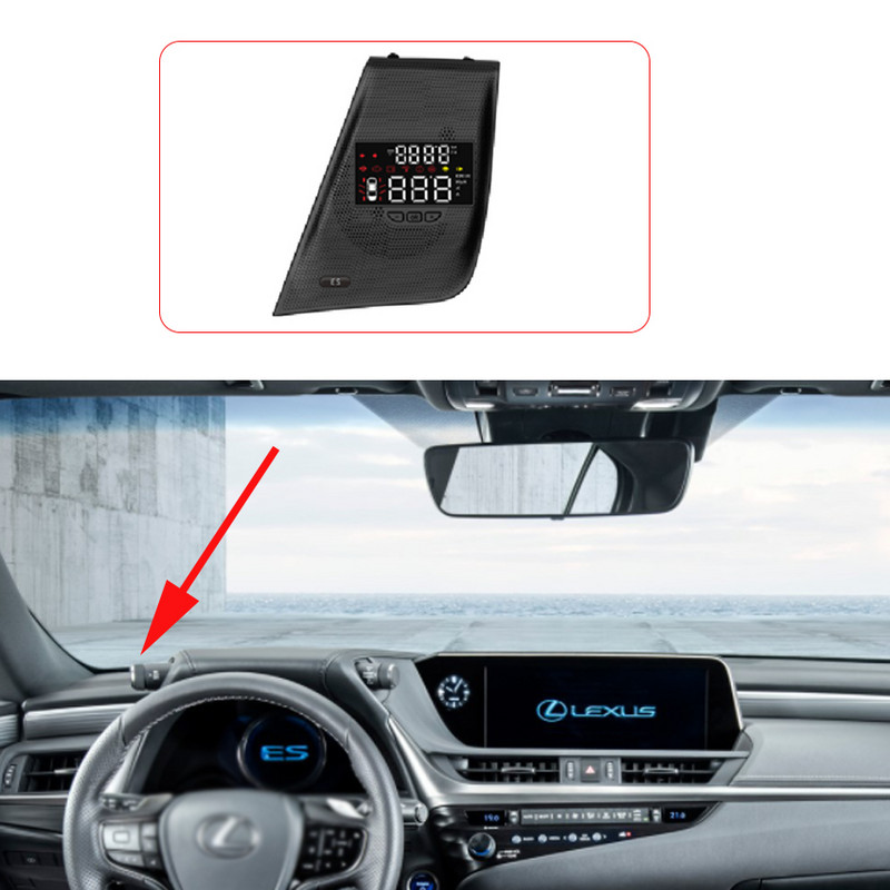 Afișaj HUD pentru mașină pentru Lexus ES, accesorii electronice noi, avertizare de supraviteză, proiector OBD, parbriz, ecran de conducere în siguranță