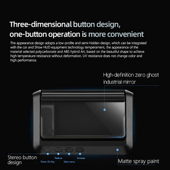 Universal Car HUD Head-Up Display Vehicle Speed Monitor Σύστημα προειδοποίησης υπέρβασης ταχύτητας Προβολέας παρμπρίζ Αυτόματος ηλεκτρονικός συναγερμός