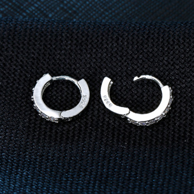 1 pora Sidabruoti Huggies Auskarai Maži Apvalūs Kalnų krištoliniai Auskarai Moteriški Moteriški Papuošalai Dovanos Papuošalai Dovana