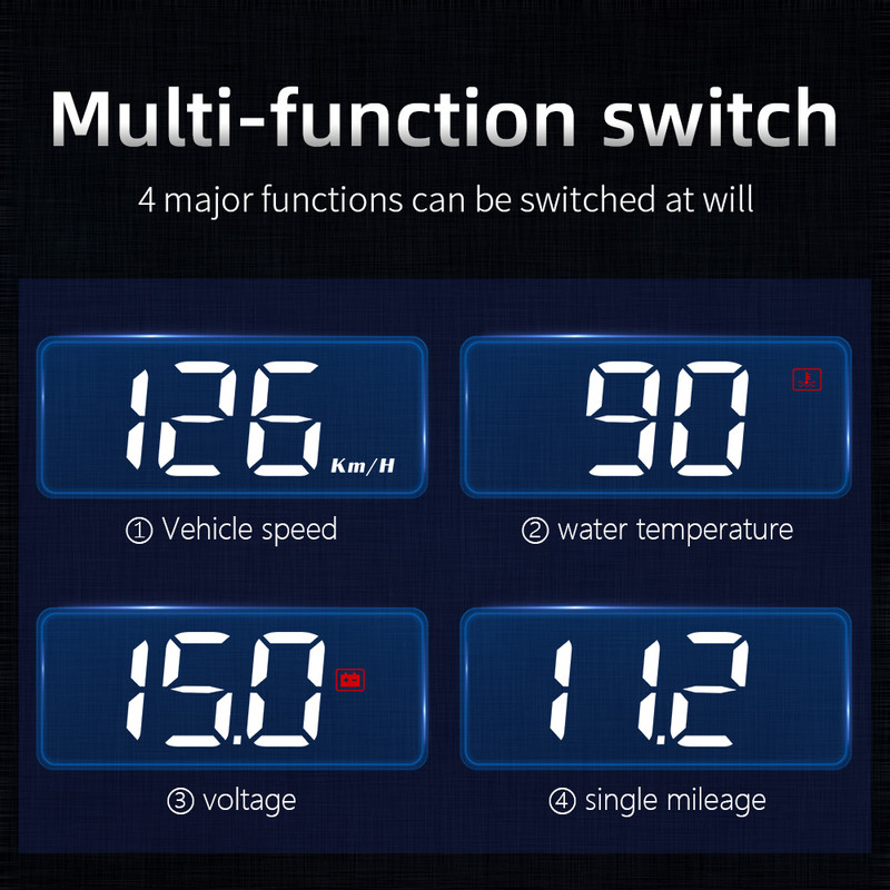 M3 Auto HUD OBD2 Head Up Display Projekcija na staklu Automobil Brzina Vjetrobransko staklo Projektor Brzinomjer Alarm Elektronička oprema