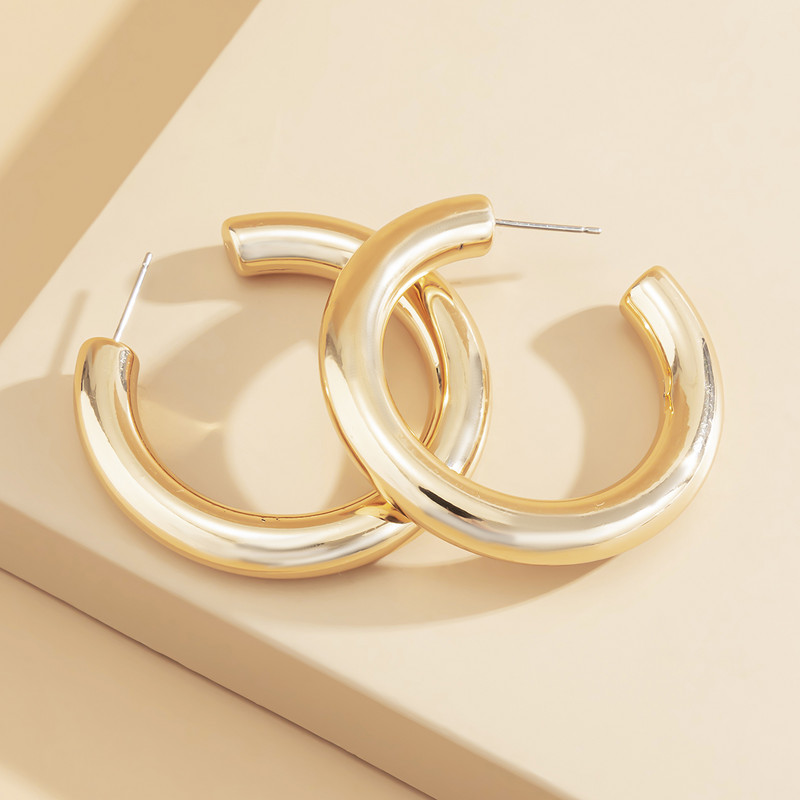 „Ingemark“ 2021 m. nauji „Big Circle Hoop“ auskarai moterims „Vintage Fashion Statement“ aukso spalvos „Punk“ žavingi auskarai „Šventiniai ausų papuošalai“