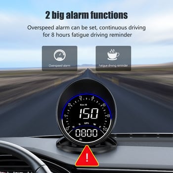 WYOBD G6 GPS HUD Ταχύμετρο αυτόματης κατεύθυνσης οδήγησης Head Up Display Αξεσουάρ αυτοκινήτου συμβατό με όλα τα αυτοκίνητα