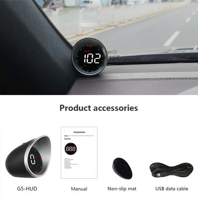 WYOBD G6 GPS HUD Brzinomjer Automatski smjer vožnje Vrijeme Head Up Display Dodaci za automobile Kompatibilan sa svim automobilima