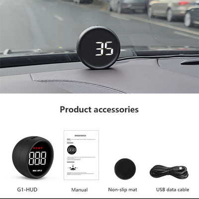 WYOBD G6 GPS HUD Brzinomjer Automatski smjer vožnje Vrijeme Head Up Display Dodaci za automobile Kompatibilan sa svim automobilima