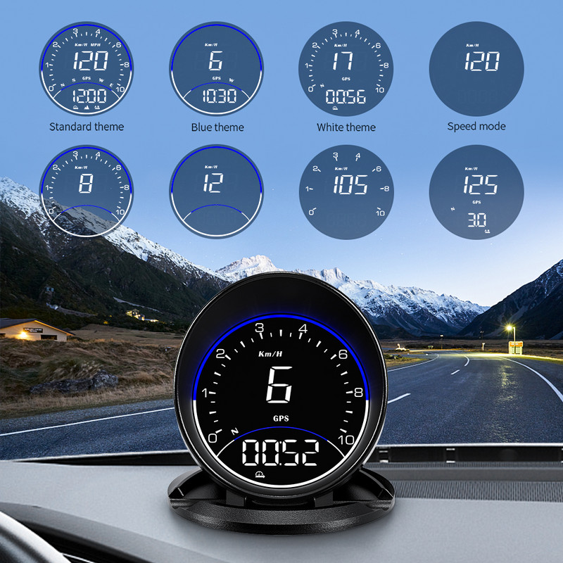 WYOBD G6 GPS HUD Brzinomjer Automatski smjer vožnje Vrijeme Head Up Display Dodaci za automobile Kompatibilan sa svim automobilima