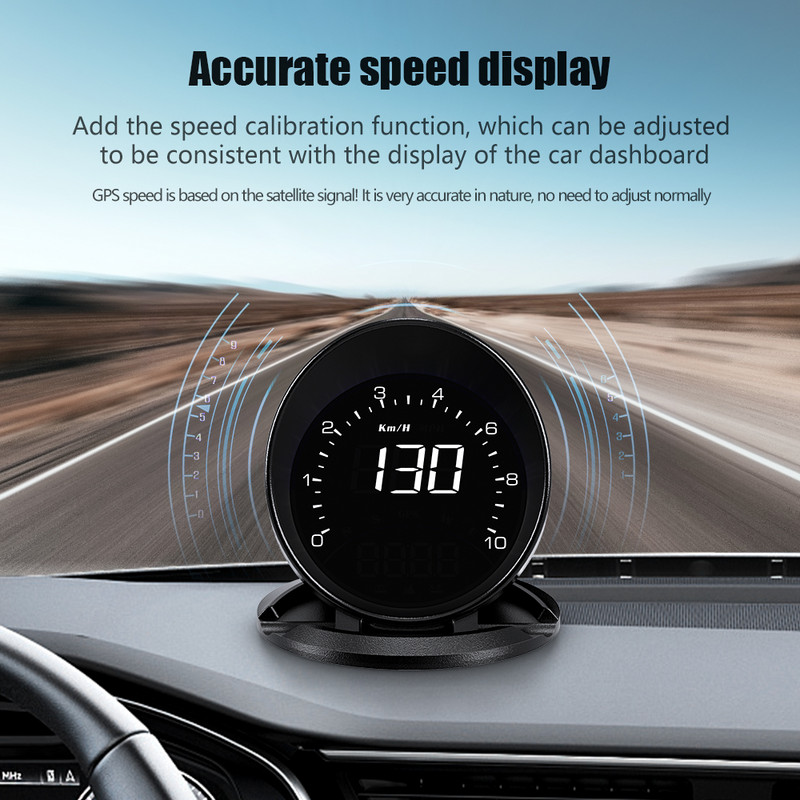 WYOBD G6 GPS HUD Brzinomjer Automatski smjer vožnje Vrijeme Head Up Display Dodaci za automobile Kompatibilan sa svim automobilima