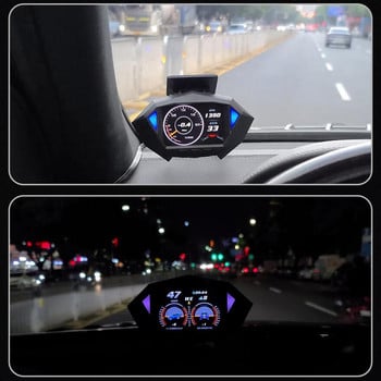 SDAO Νεότερο Head Up Display Auto Display OBD2+GPS Smart Car HUD Gauge Ψηφιακός χιλιομετρητής ασφαλείας Συναγερμός Θερμοκρασία νερού και λαδιού. RPM