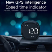 Gps HUD Head Up Display Digitalni brzinomjer Alarm za prekoračenje brzine Kompas Sat Podsjetnik za umor u vožnji Univerzalno za sve automobile