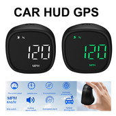 Satelit Timp Viteză Busolă Auto HUD GPS Mini Car Head Up Display Indicator Oboseală Alertă de condus Alarma de supraviteză Ceas auto