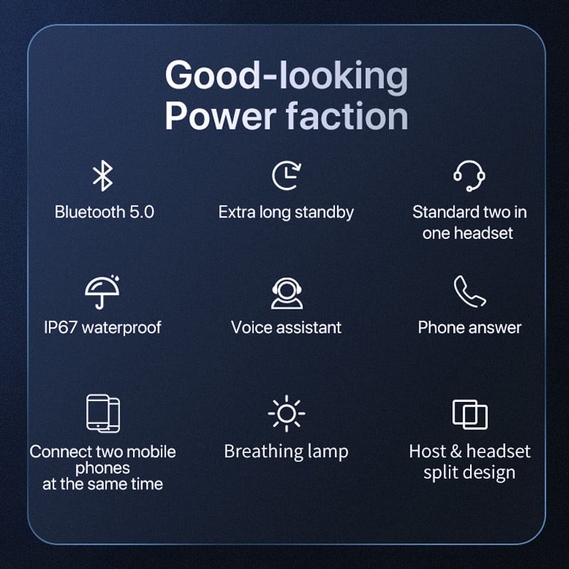 Motociklistička kaciga Bluetooth slušalica Moto Vodootporna Bežična Handsfree Glazba Zvučnik Automatski odgovor Stereo Za vozače utrka Skijanje