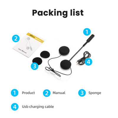 BT8 Motociklistička slušalica Set kopči za slušalice Pribor Kaciga Univerzalni interkom Bluetooth 5.0 Kaciga Bluetooth slušalica