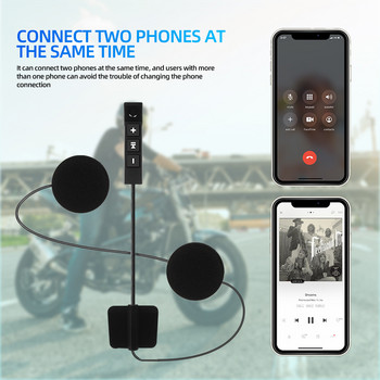 BT11 Plus Мотоциклетна каска Слушалки Bluetooth5.3 Безжична поддръжка на стерео слушалки Автоматичен отговор Хендсфри разговори Микрофон ZW