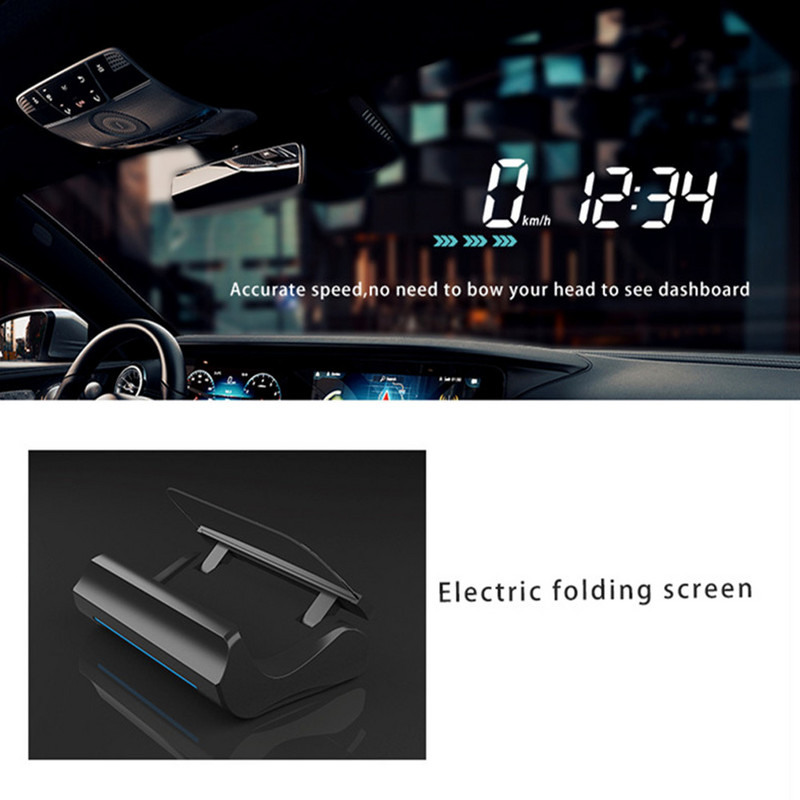 L5 Car HUD Head-Up Display OBD2 Digital Auto Tablou de bord Head-Up Display Kit Styling auto Vitezometru Indicator kilometraj Indicator Alarma de securitate