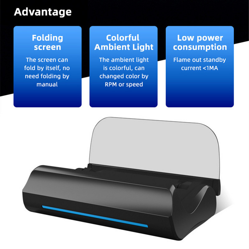 L5 Car HUD Head-Up Display OBD2 Digital Auto Tablou de bord Head-Up Display Kit Styling auto Vitezometru Indicator kilometraj Indicator Alarma de securitate