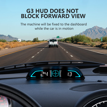 WYOBD G3 GPS HUD Ώρα επί του οχήματος Μετρητής οθόνης Ταχύμετρο Head up Display Αξεσουάρ ταξιδιού αυτοκινήτου κατάλληλο για όλα τα αυτοκίνητα