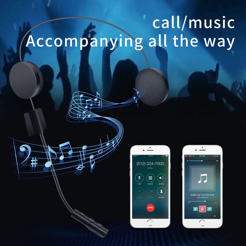 BT23 Motocicletă Bluetooth 5.0 Cască Stereo Căști Căști Moto Difuzor fără fir Căști Apel Mâini Libere Microfon Difuzor