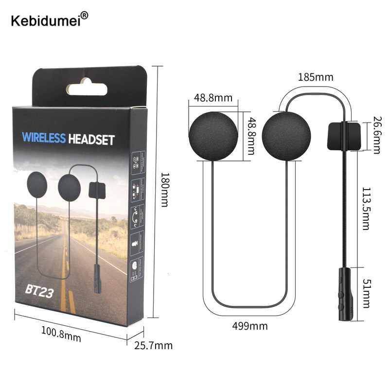 BT23 Motocicletă Bluetooth 5.0 Cască Stereo Căști Căști Moto Difuzor fără fir Căști Apel Mâini Libere Microfon Difuzor